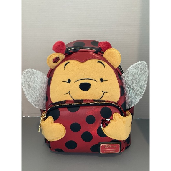 NWT Disney Loungefly Winnie The Pooh Lady Bug Costume Backpack Figural Halloween - Picture 6 of 6